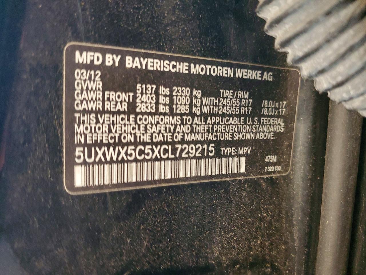 2012 BMW X3