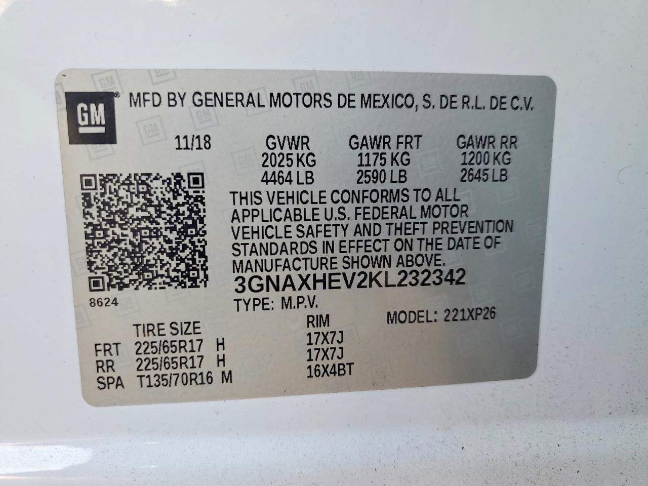 2019 CHEVROLET EQUINOX