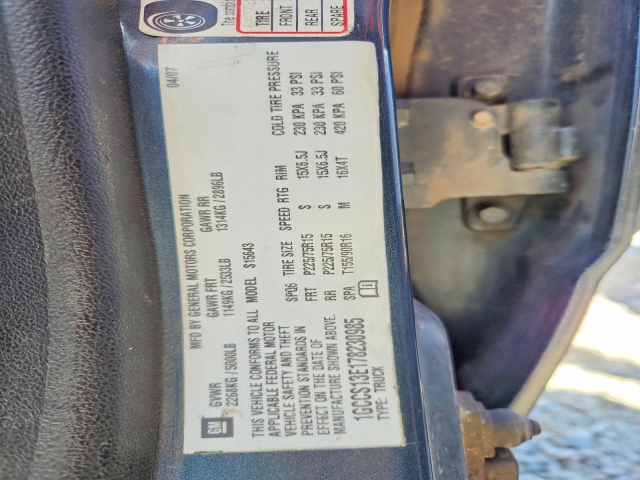 2007 CHEVROLET COLORADO