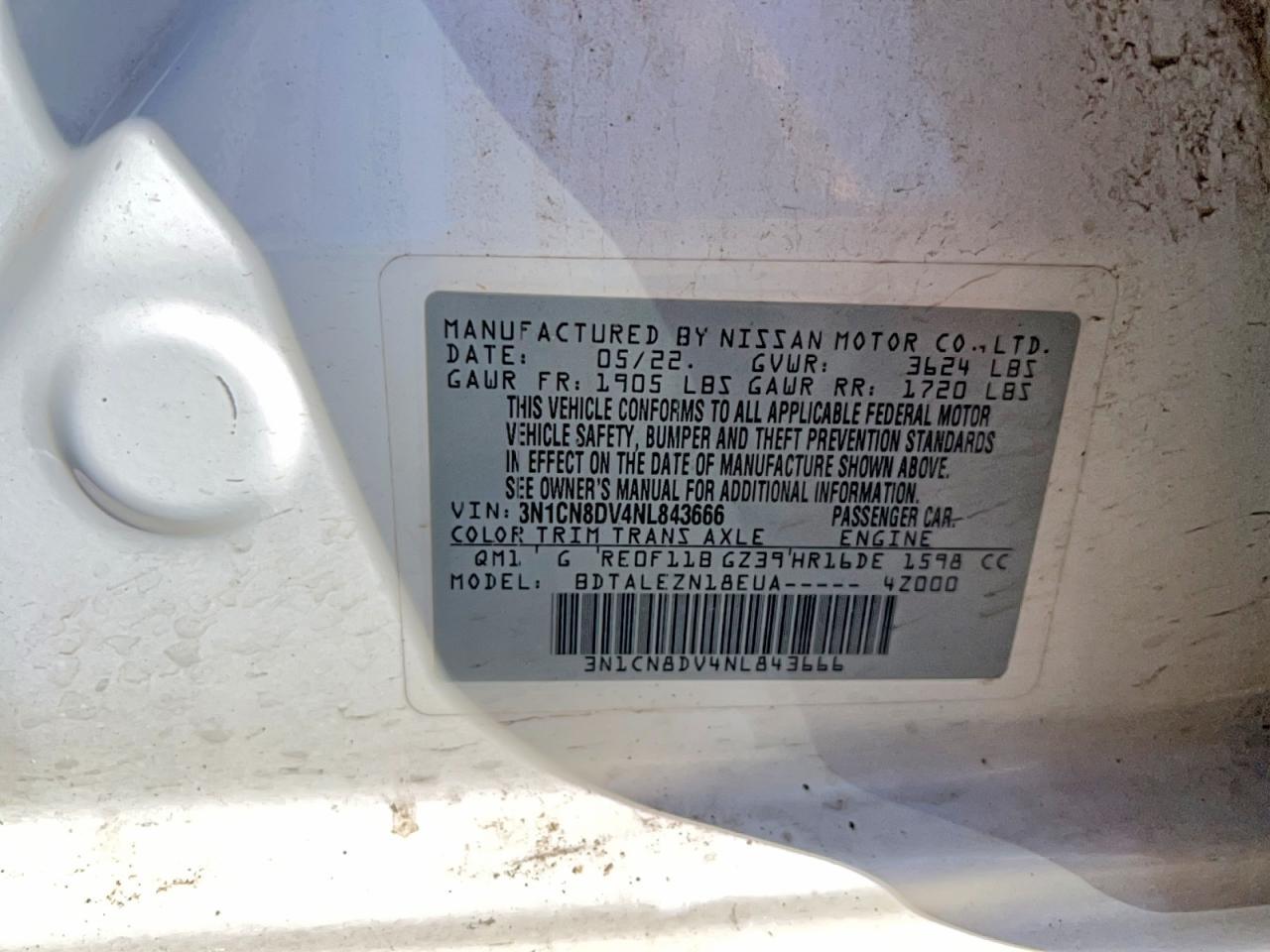 2022 NISSAN VERSA