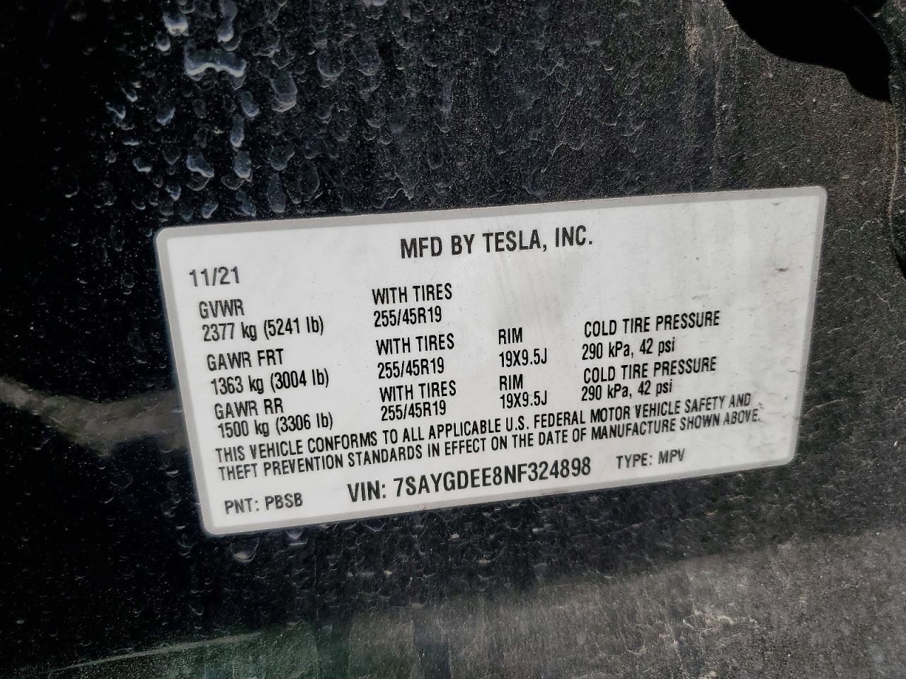 2022 TESLA MODEL Y