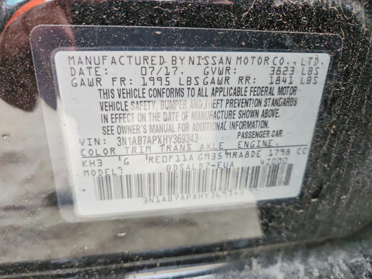 2017 NISSAN SENTRA