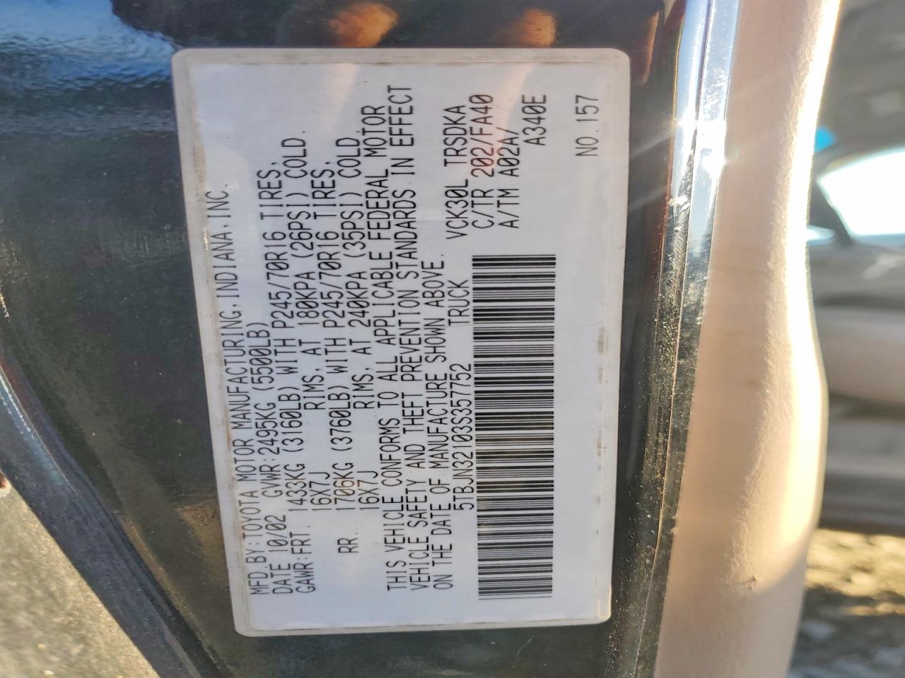 2003 TOYOTA TUNDRA