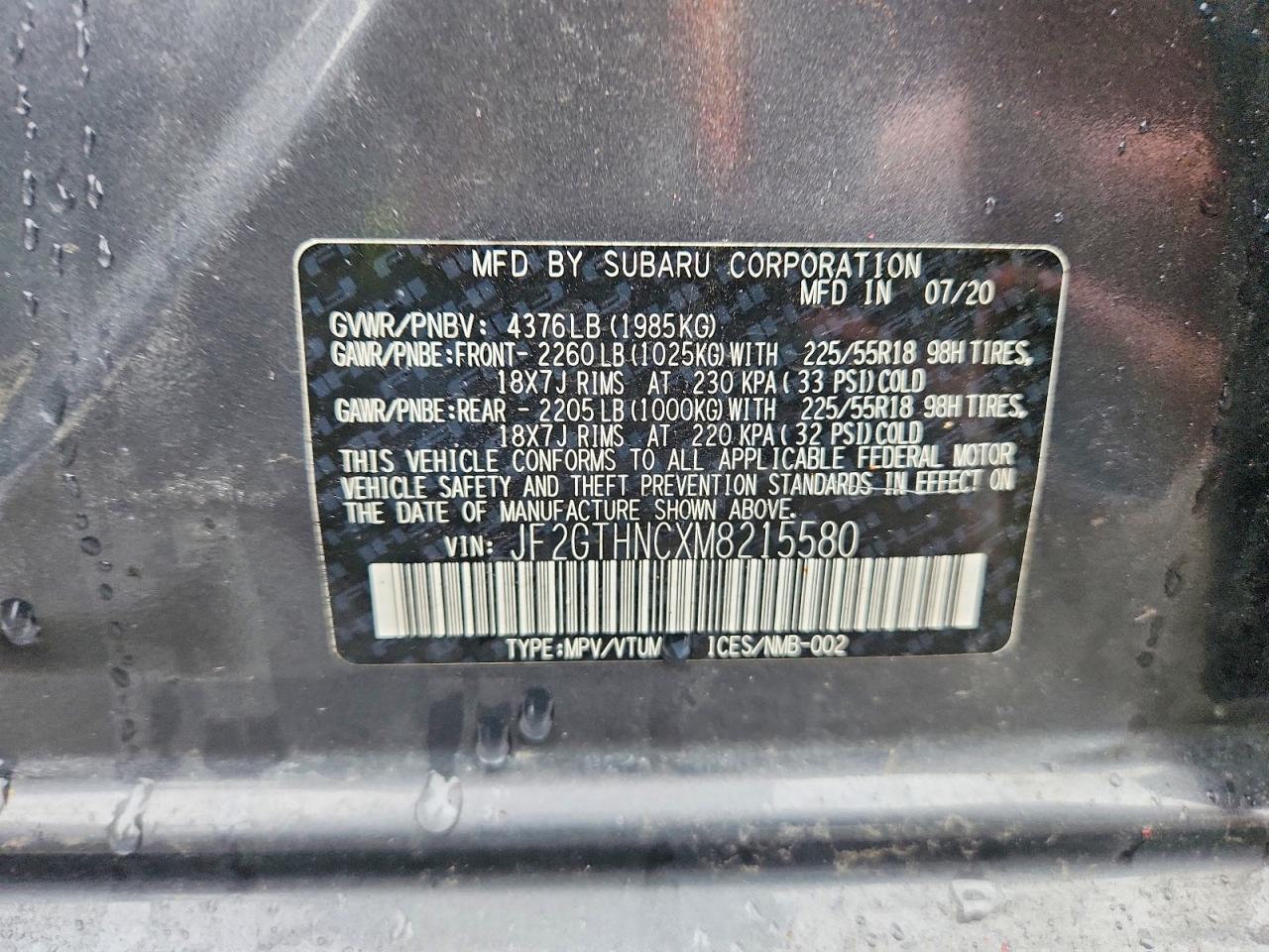 2021 SUBARU Crosstrek