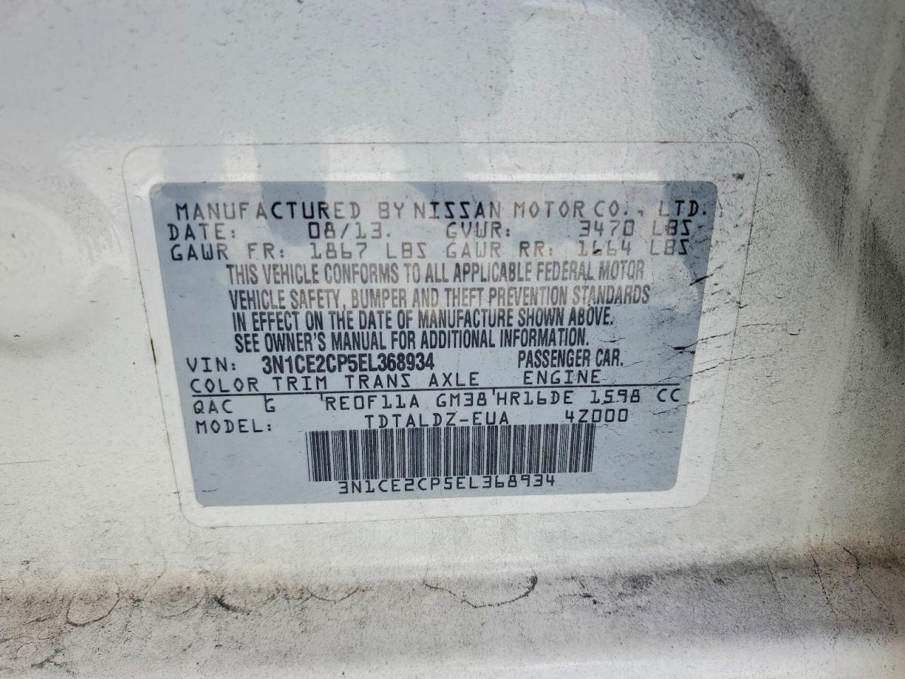 2014 NISSAN Versa Note