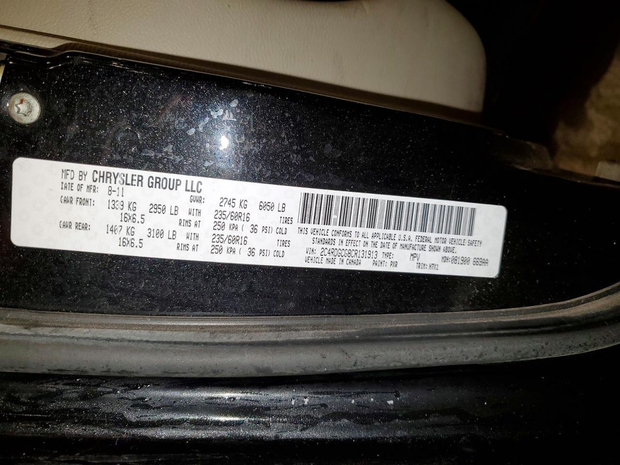 2012 DODGE GRAND CARAVAN