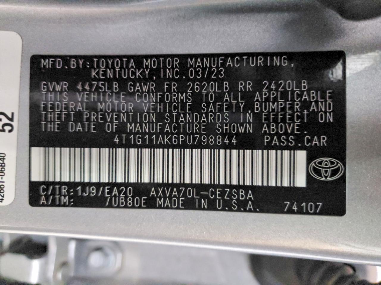 2023 TOYOTA CAMRY