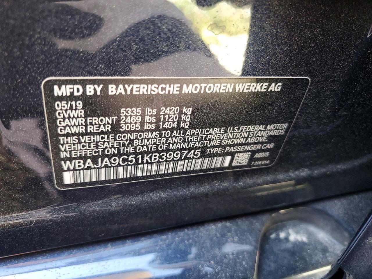 2019 BMW 5 series