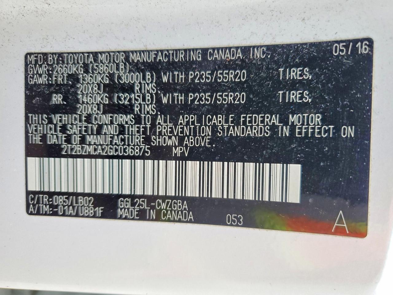 2016 LEXUS RX 350