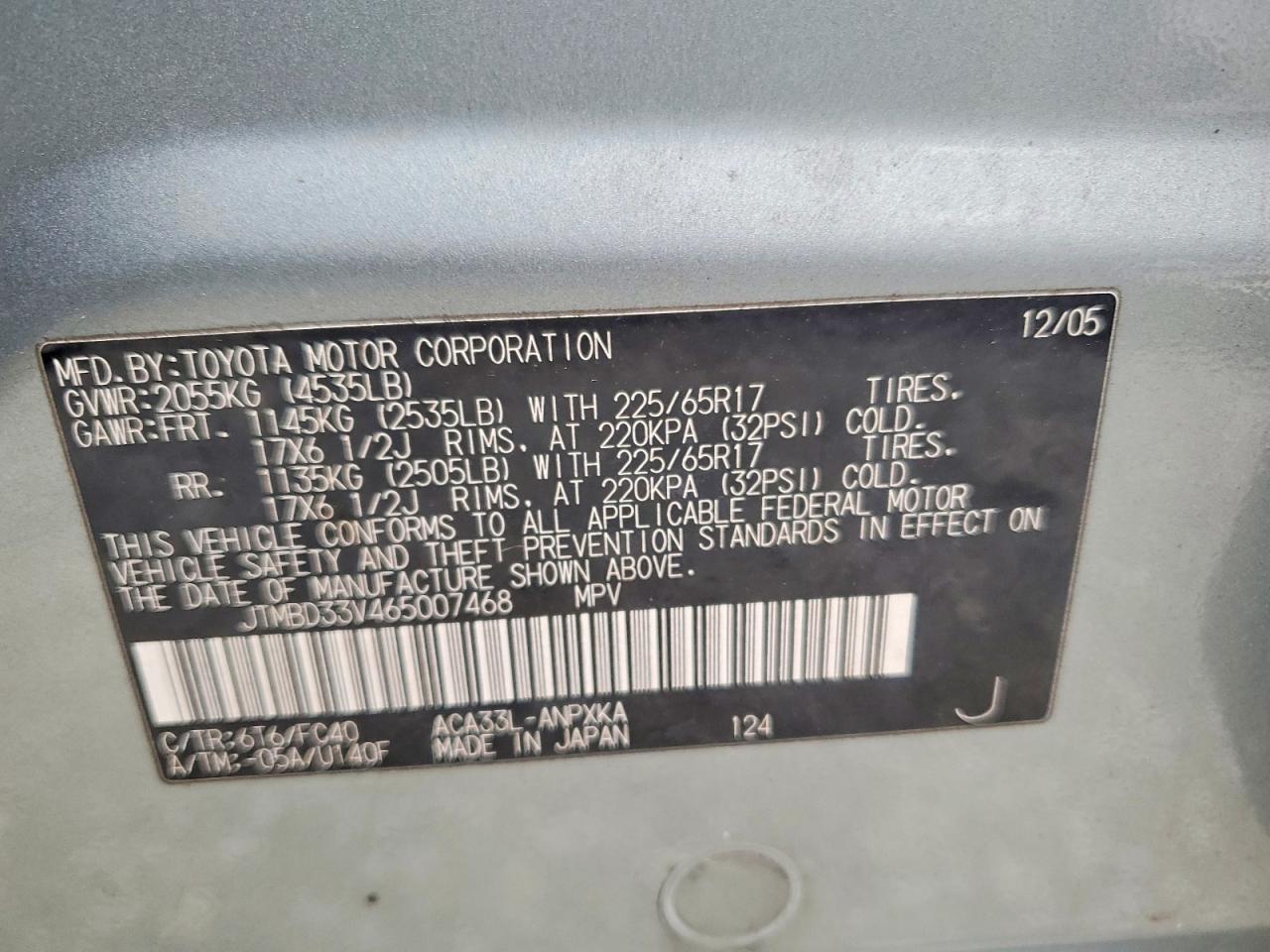 2006 TOYOTA RAV4