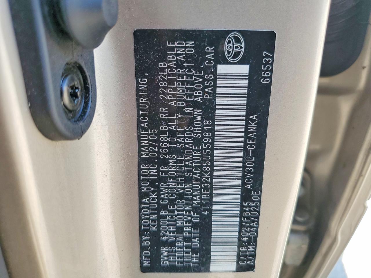 2005 TOYOTA CAMRY