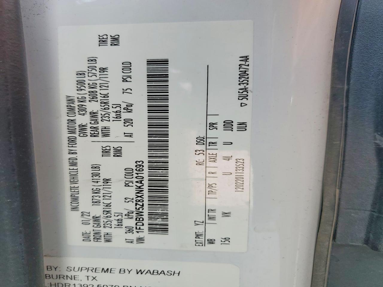 2022 FORD Transit