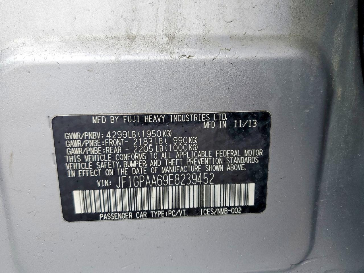 2014 SUBARU IMPREZA