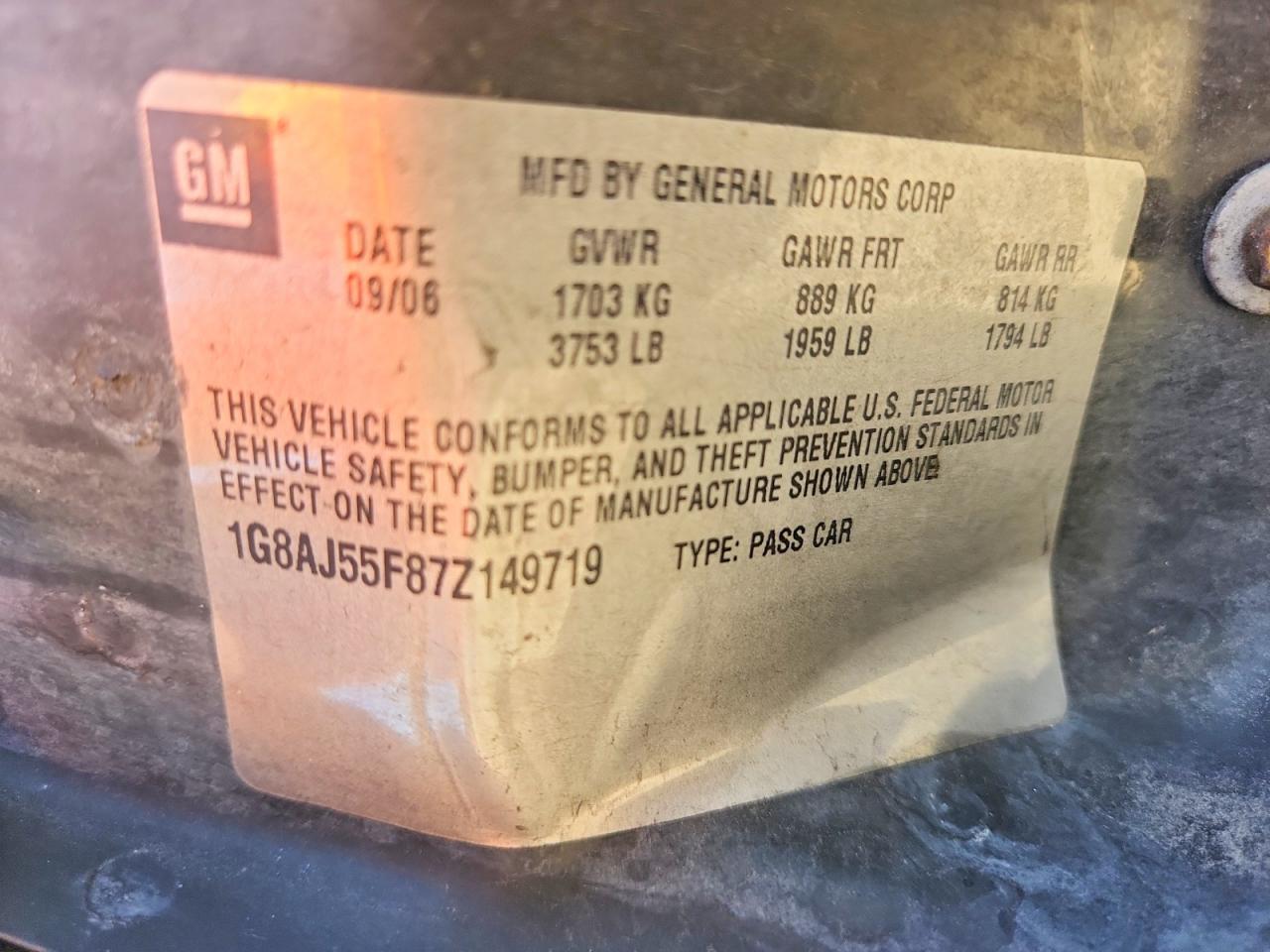 2007 SATURN Ion