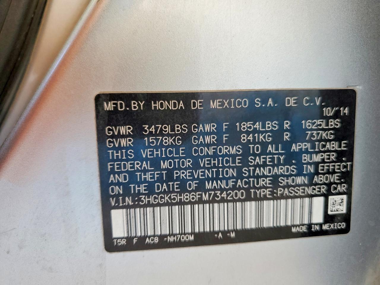 2015 HONDA FIT