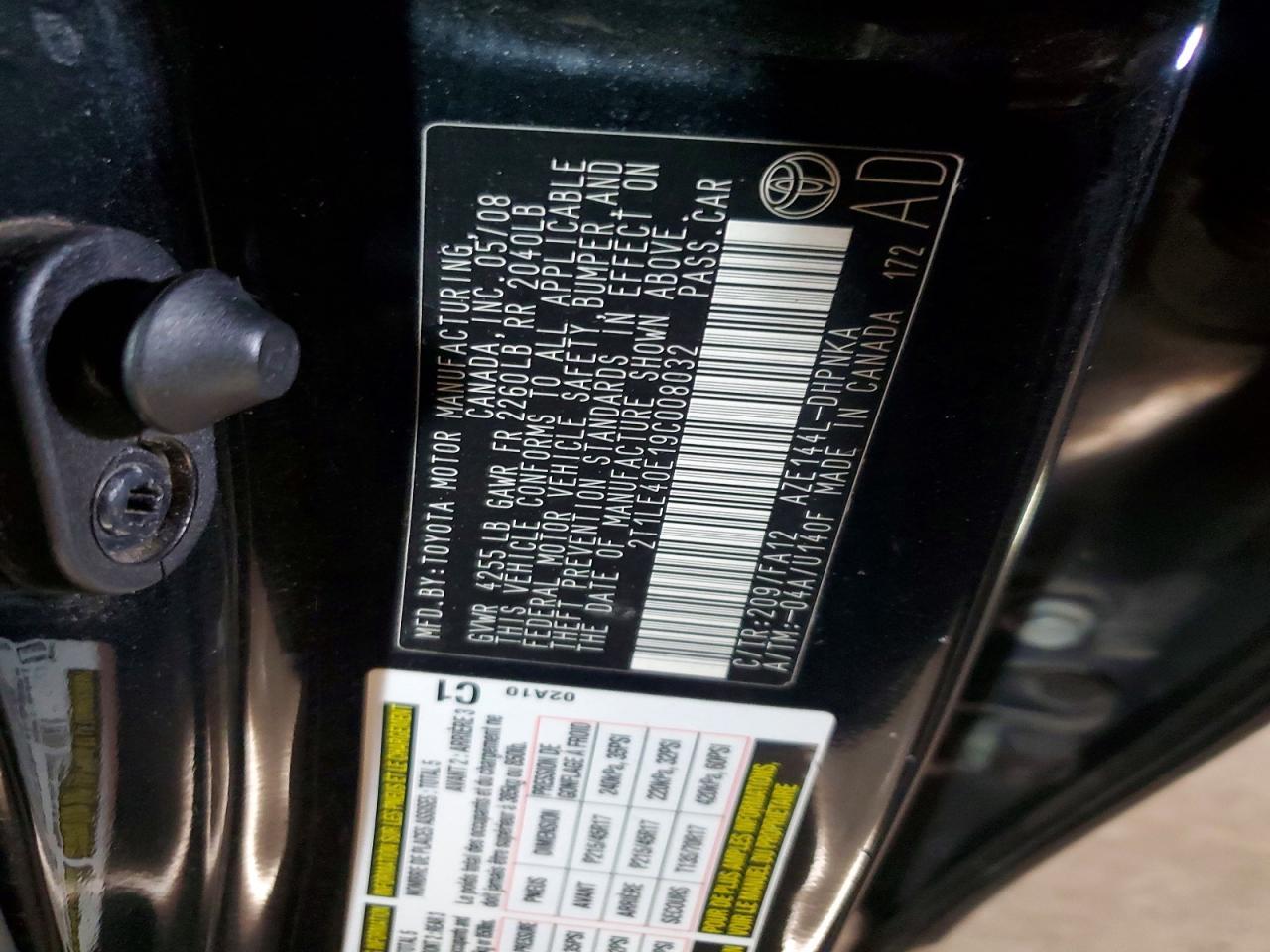 2009 TOYOTA MATRIX