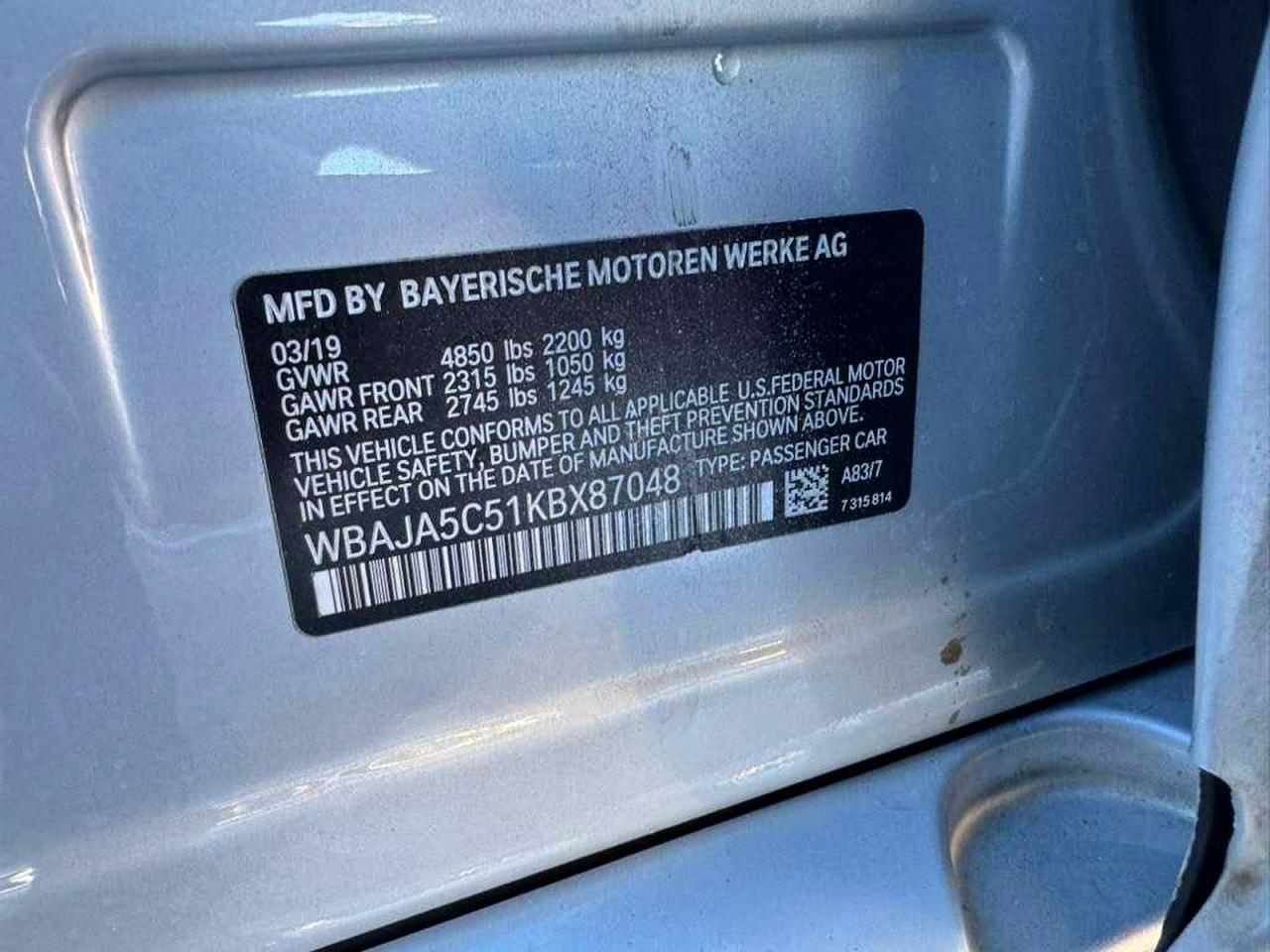 2019 BMW 5 series