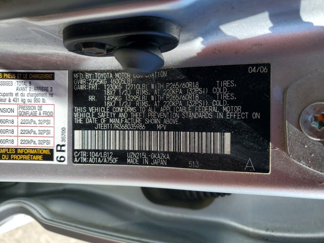 2006 TOYOTA 4Runner