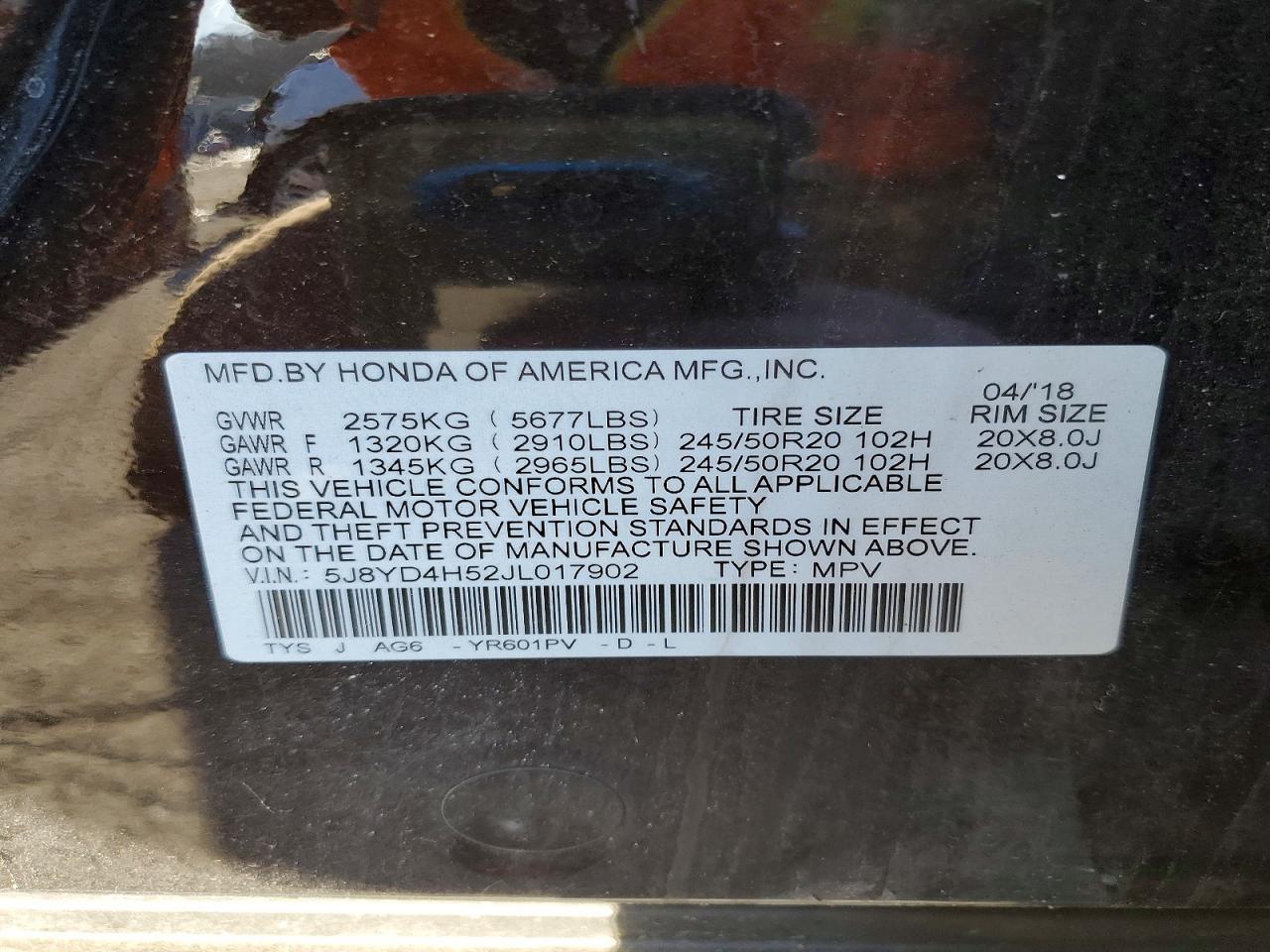 2018 ACURA MDX