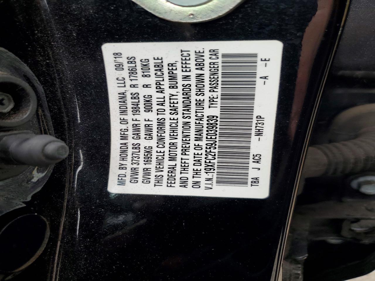 2018 HONDA CIVIC