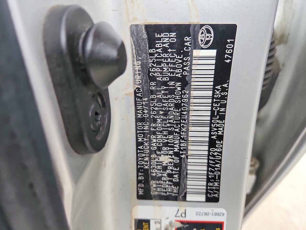 2014 TOYOTA CAMRY