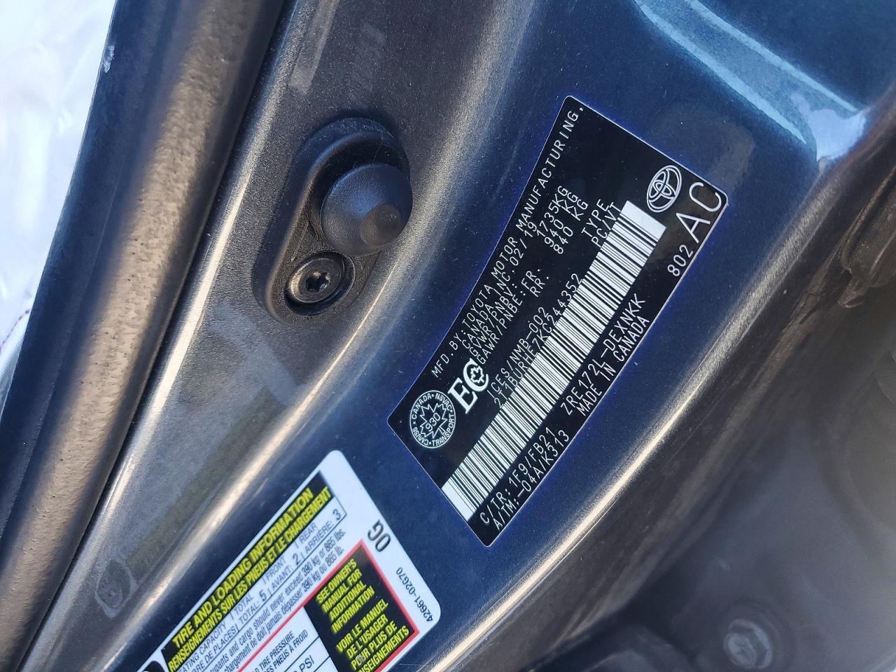 2019 TOYOTA COROLLA