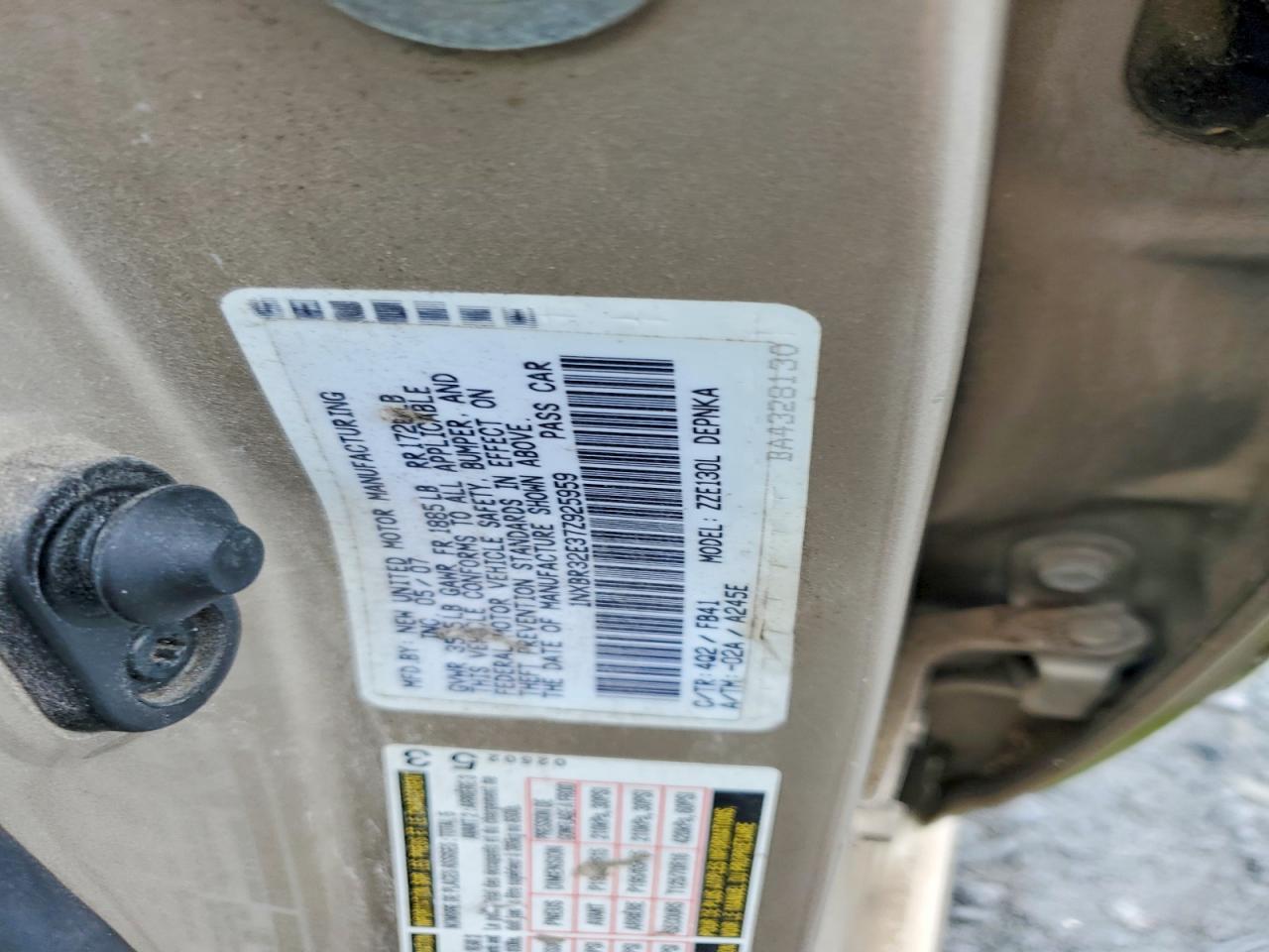 2007 TOYOTA COROLLA