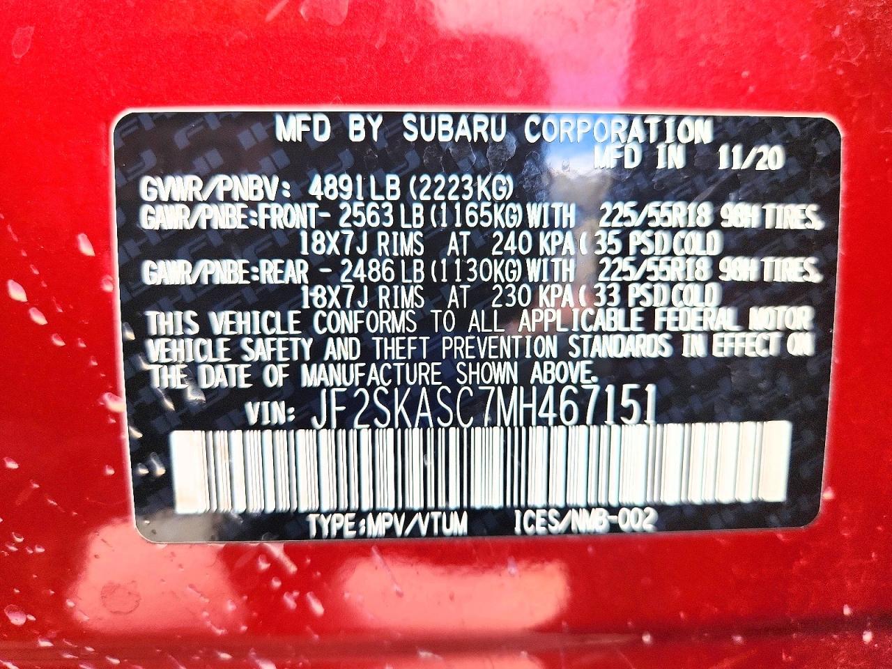 2021 SUBARU FORESTER