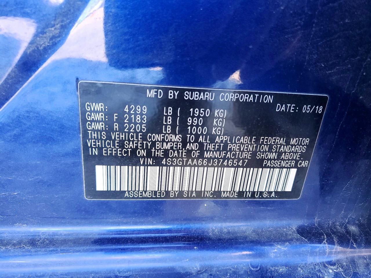 2018 SUBARU IMPREZA