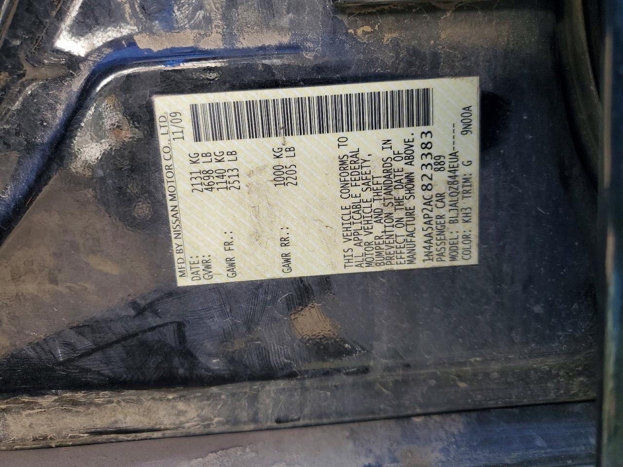 2010 NISSAN Maxima