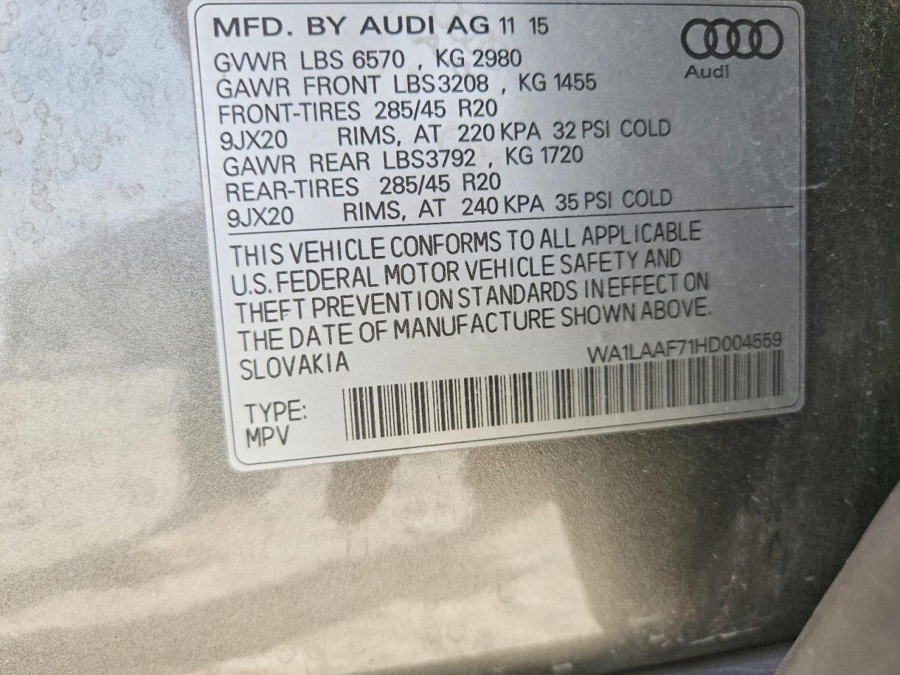 2017 AUDI Q7