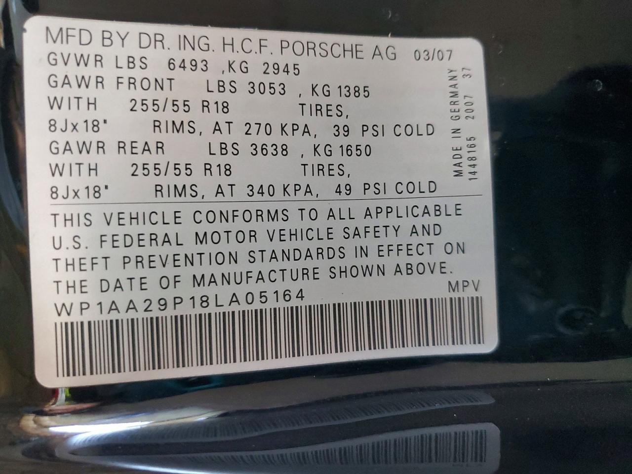2008 PORSCHE CAYENNE