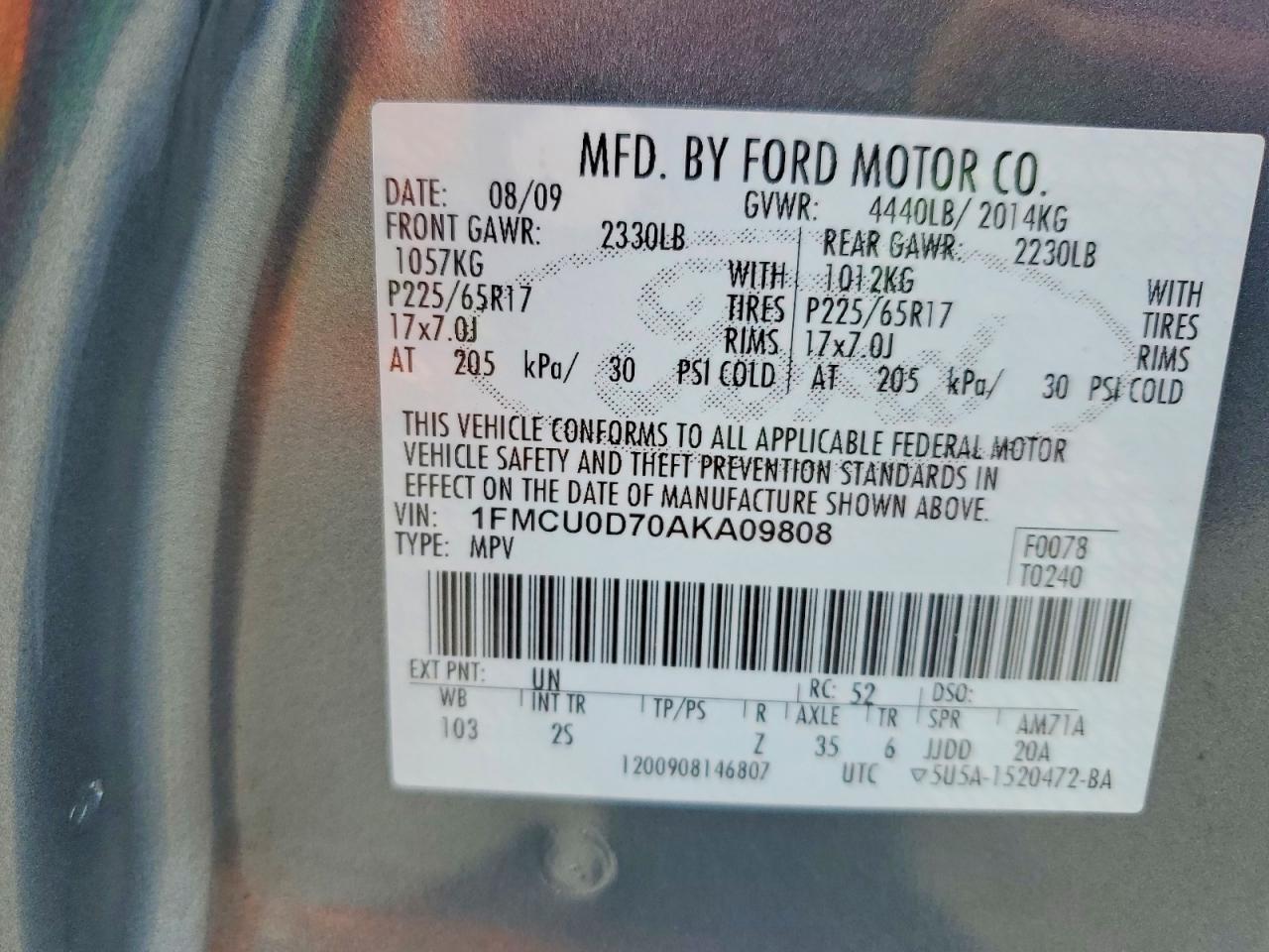 2010 FORD ESCAPE