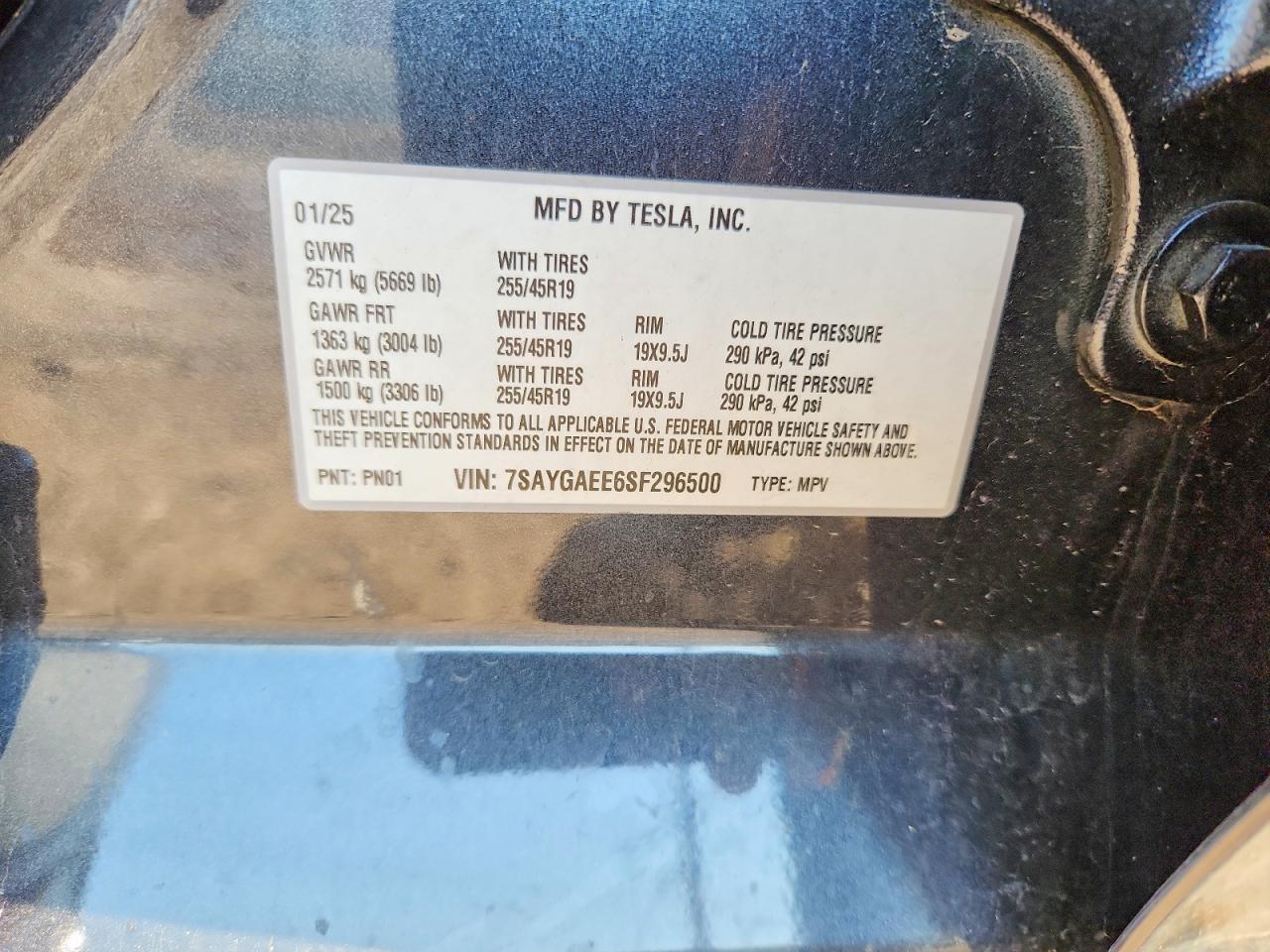 2025 TESLA MODEL Y