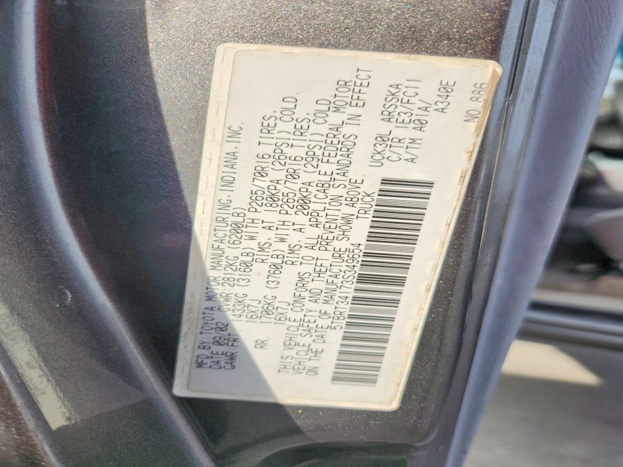 2003 TOYOTA TUNDRA