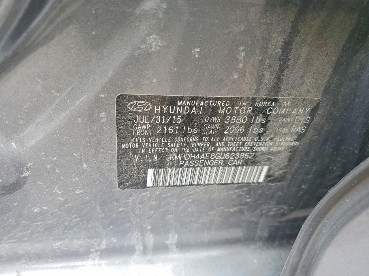 2016 HYUNDAI ELANTRA