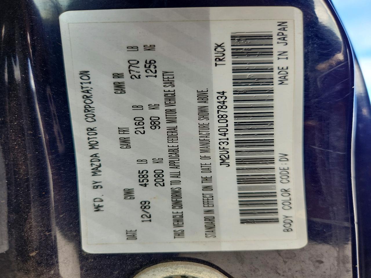 1990 MAZDA B2600