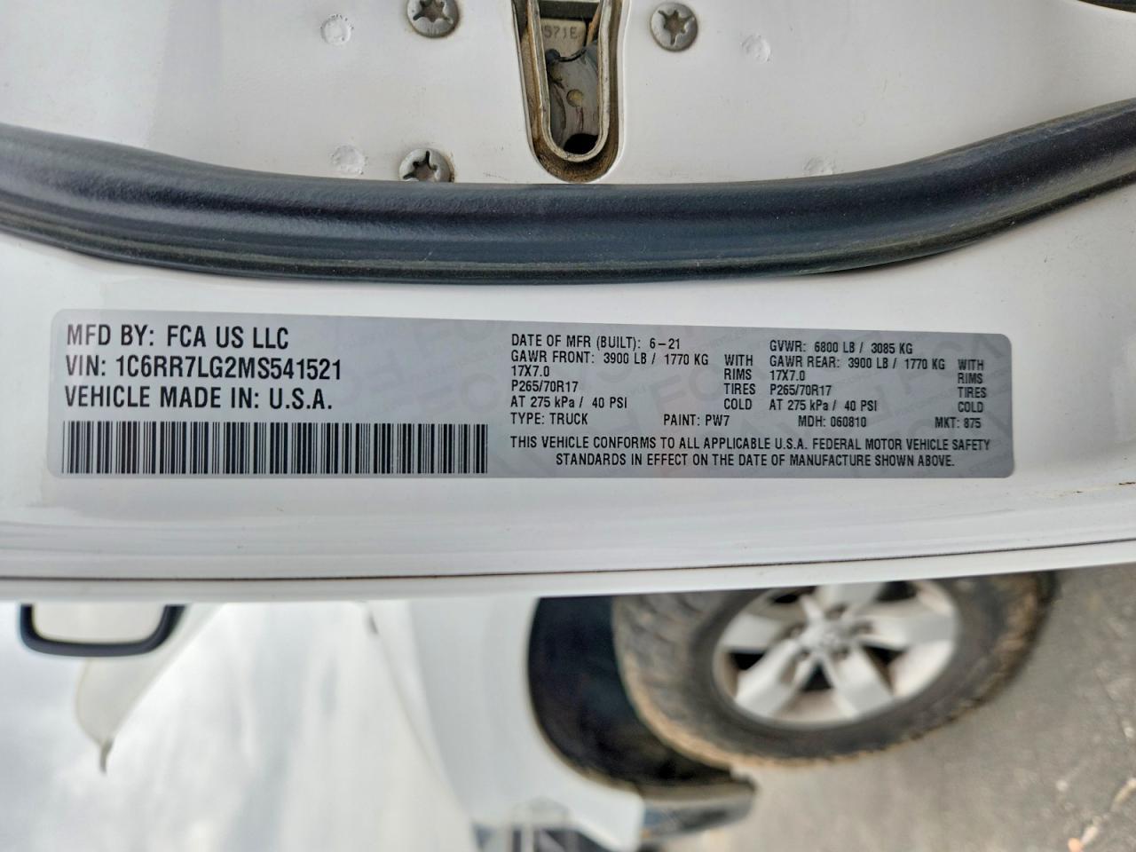 2021 RAM 1500