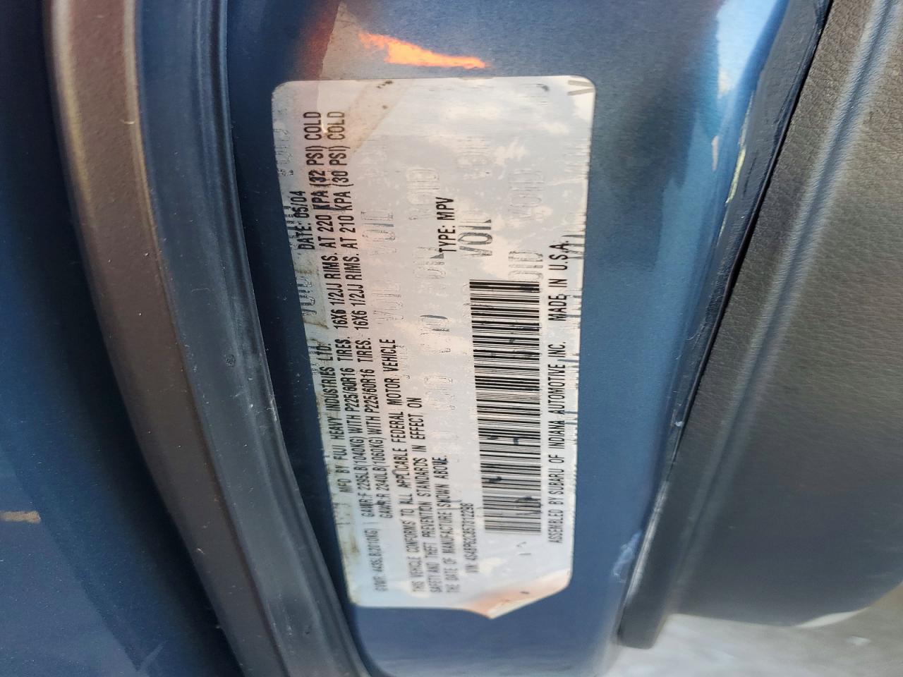 2005 SUBARU Outback