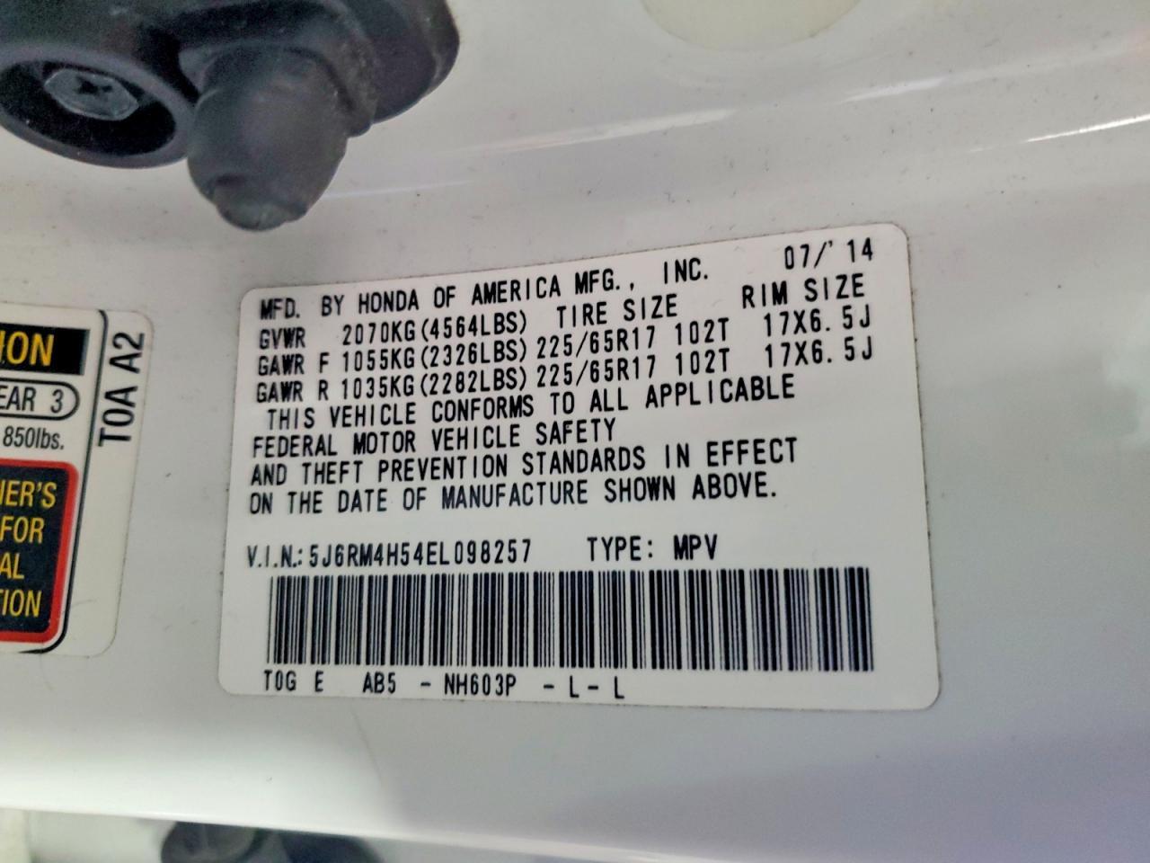 2014 HONDA CR-V