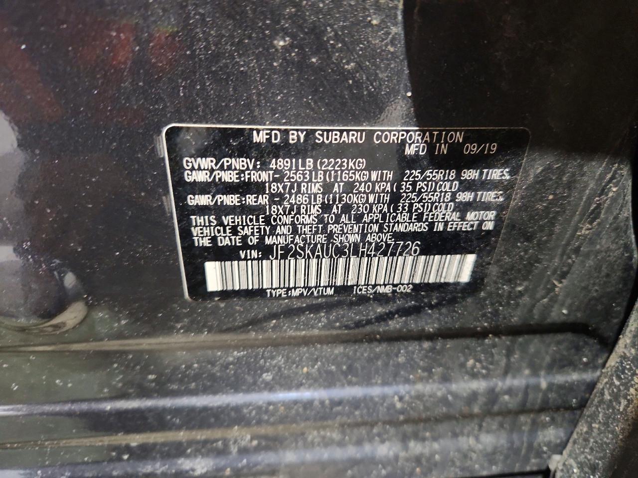 2020 SUBARU FORESTER