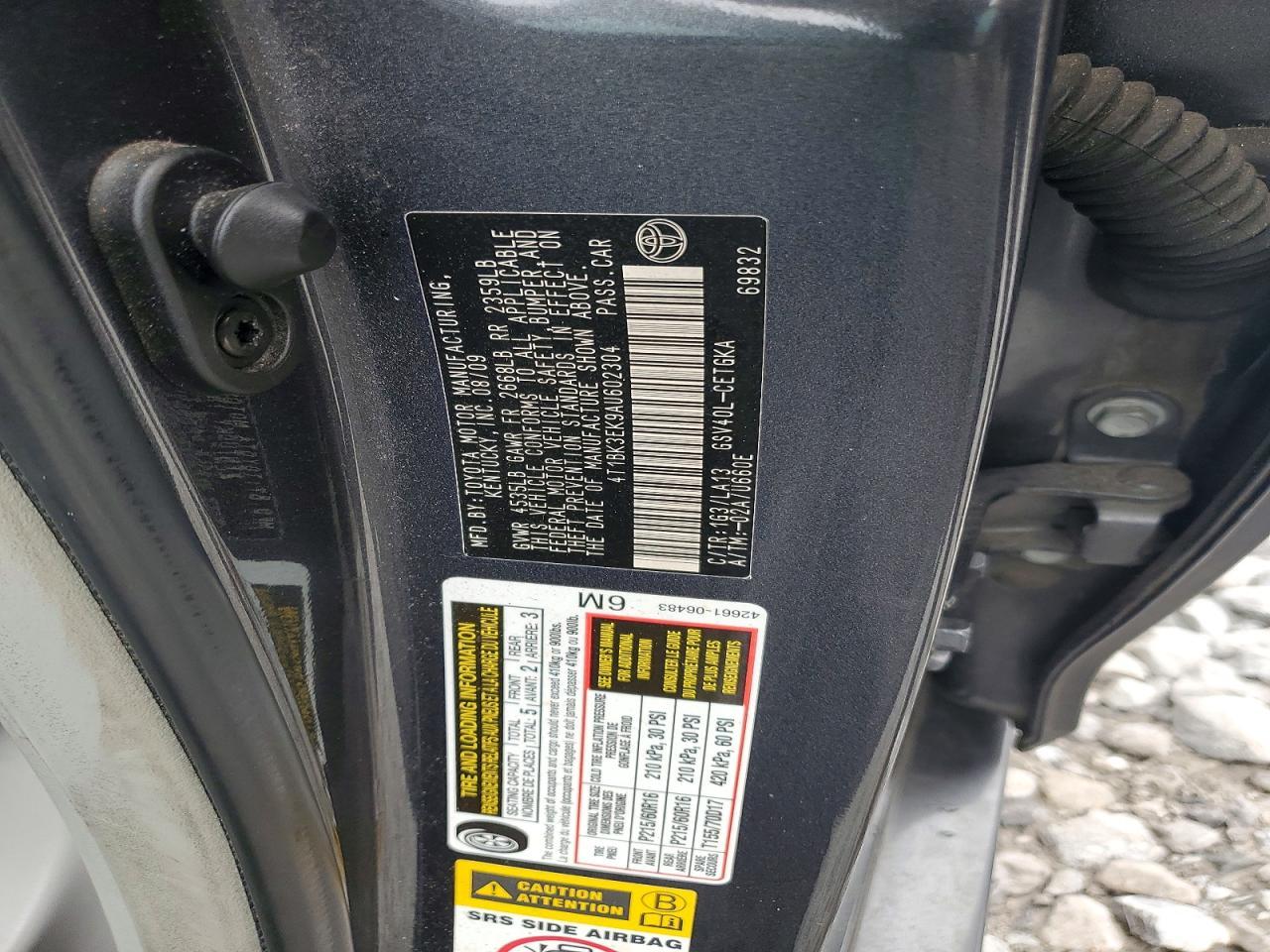 2010 TOYOTA CAMRY