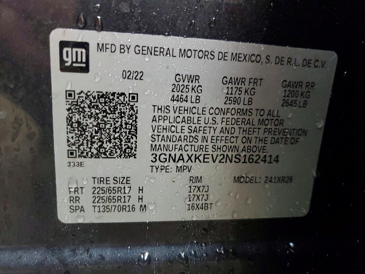 2022 CHEVROLET EQUINOX