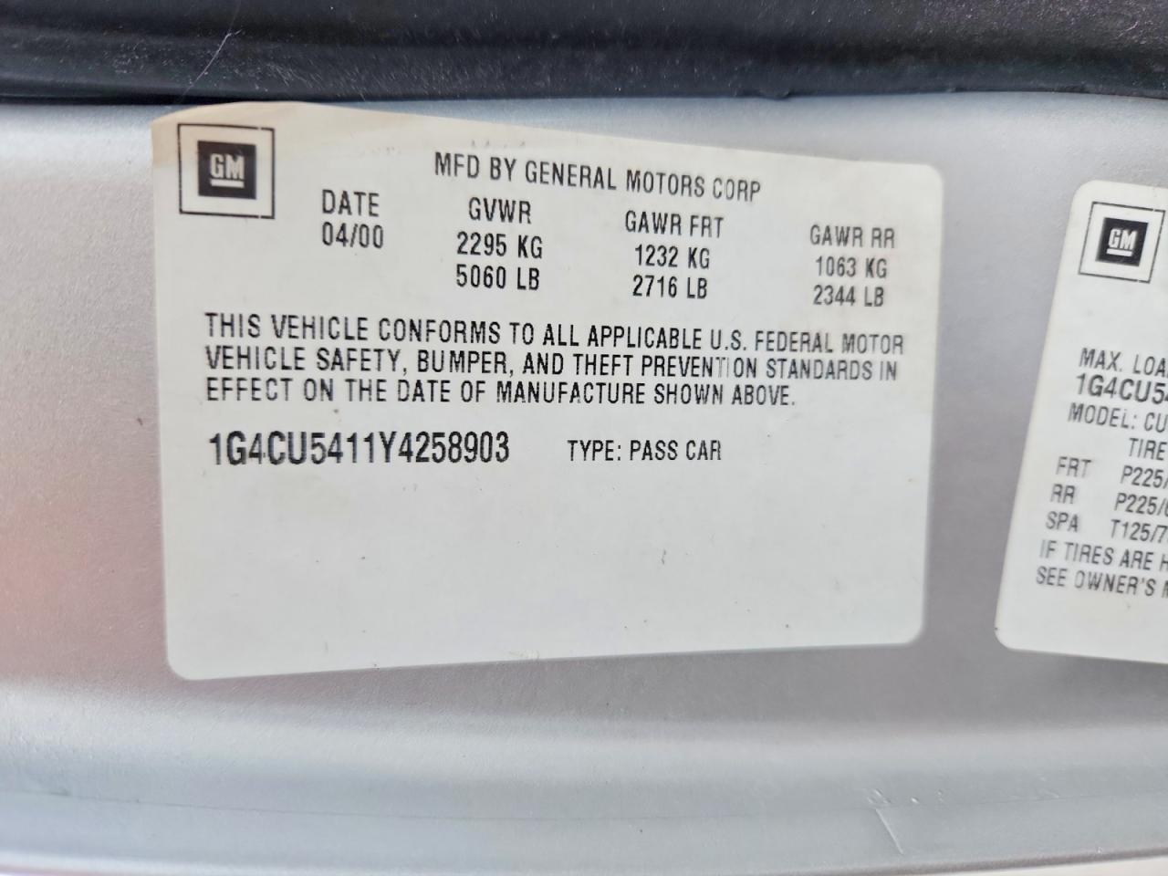 2000 BUICK Park Avenue