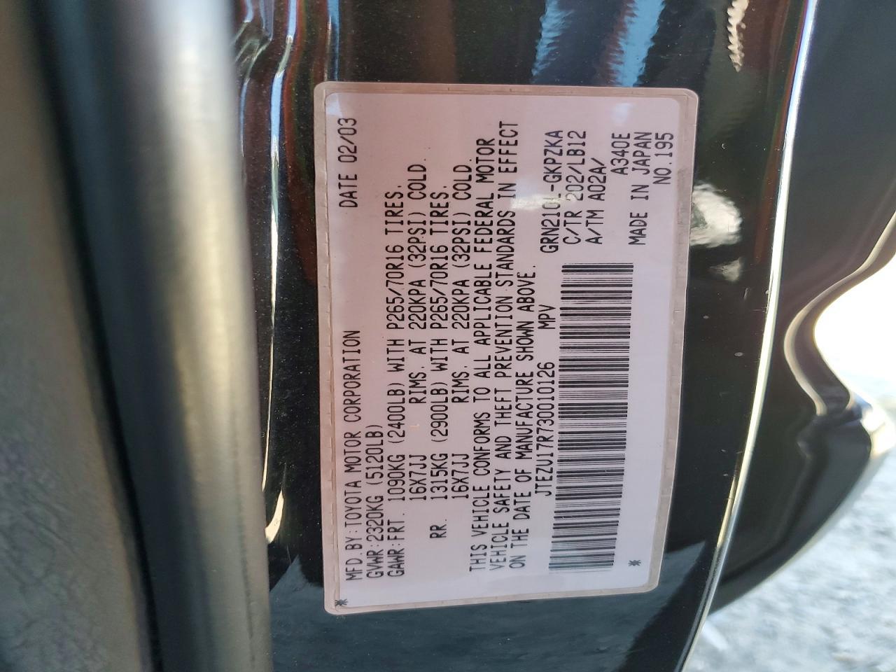 2003 TOYOTA 4Runner