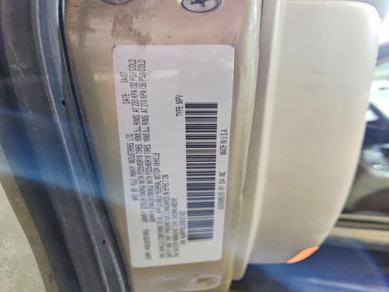 2008 SUBARU Outback