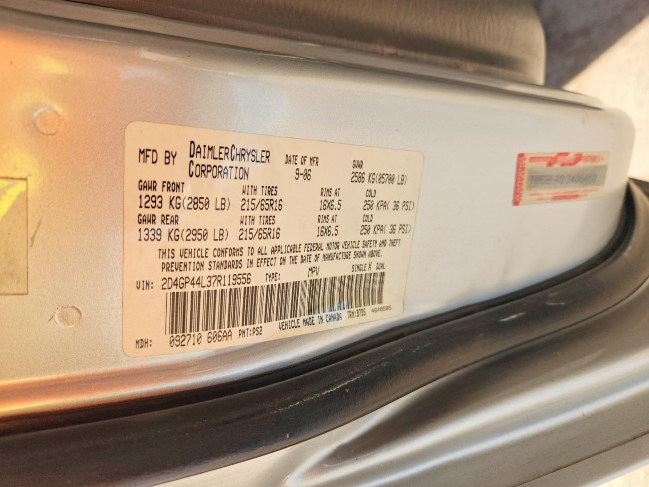 2007 DODGE GRAND CARAVAN