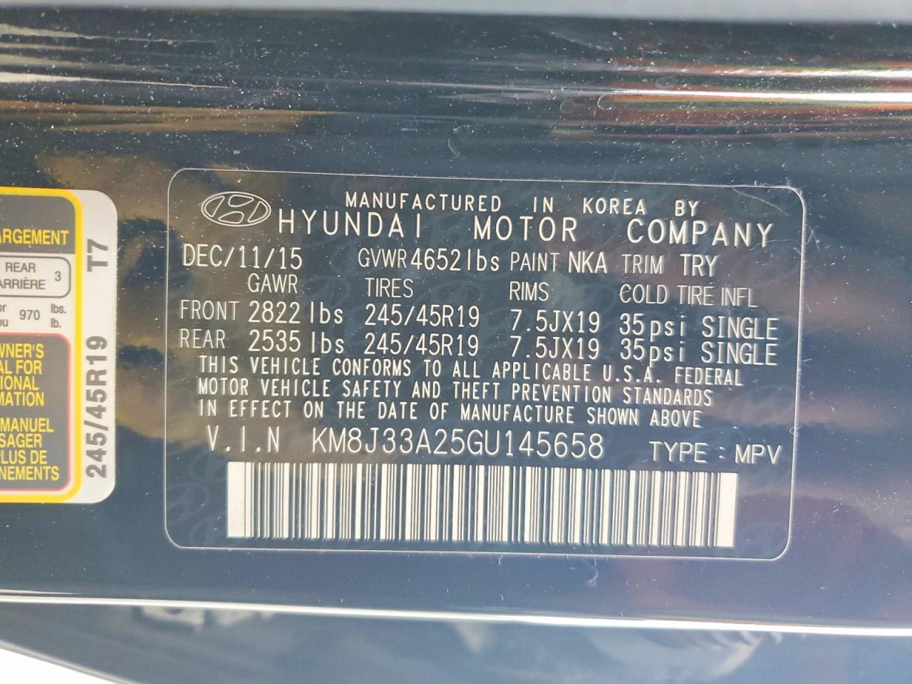 2016 HYUNDAI TUCSON