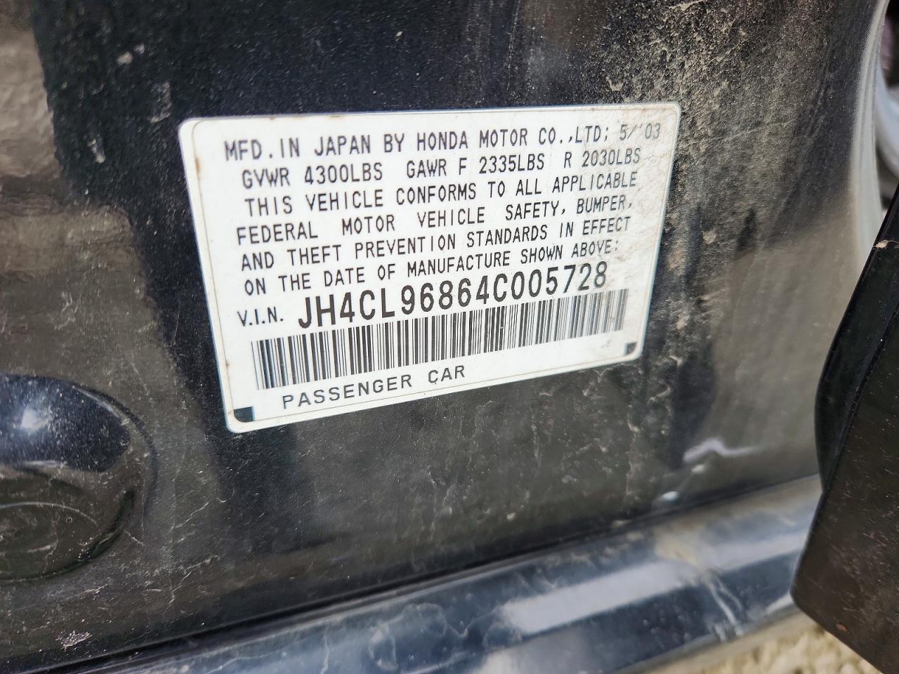 2004 ACURA TSX