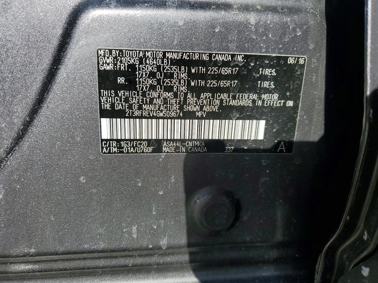 2016 TOYOTA RAV4